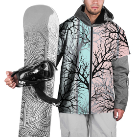 Накидка на куртку 3D с принтом Абстрактный узор tree branches в Новосибирске, 100% полиэстер |  | Тематика изображения на принте: abstract pattern | tree branches | абстрактный узор | ветки | мятный фон | полосатый узор | розовый