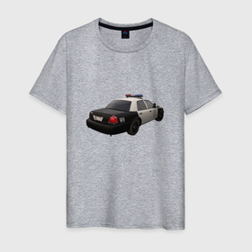 Мужская футболка хлопок с принтом LAPD автомобиль в Белгороде, 100% хлопок | прямой крой, круглый вырез горловины, длина до линии бедер, слегка спущенное плечо. | Тематика изображения на принте: lapd | автомобиль | лос анджелес | спец. службы