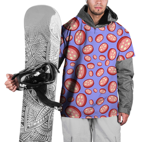 Накидка на куртку 3D с принтом Колбасный дождь , 100% полиэстер |  | Тематика изображения на принте: дождь из колбасы | колбаса | колбаска | колбасный дождь | пеперони | сосиска | сосиски