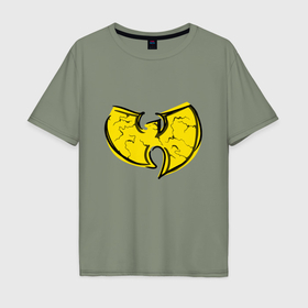 Мужская футболка хлопок Oversize с принтом Style Wu Tang в Курске, 100% хлопок | свободный крой, круглый ворот, “спинка” длиннее передней части | 