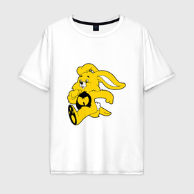 Мужская футболка хлопок Oversize с принтом Wu Tang Bunny в Тюмени, 100% хлопок | свободный крой, круглый ворот, “спинка” длиннее передней части | 