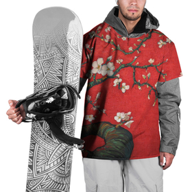 Накидка на куртку 3D с принтом Цветущий миндаль в Екатеринбурге, 100% полиэстер |  | ван гог | весна | дерево | деревья | живопись | искусство | красный | миндаль | цветок | цветы