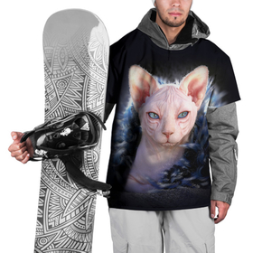 Накидка на куртку 3D с принтом Кошка сфинкс в Санкт-Петербурге, 100% полиэстер |  | Тематика изображения на принте: sphynx cat | донской сфинкс кот | канадский сфинкс кот | кот петерболд | кот питерболд | кот сфинкс | котенок сфинкс | кошка сфинкс