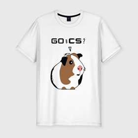 Мужская футболка хлопок Slim с принтом Типичный геймер CS:GO в Санкт-Петербурге, 92% хлопок, 8% лайкра | приталенный силуэт, круглый вырез ворота, длина до линии бедра, короткий рукав | cs:go | контра | кс го | морская свинка