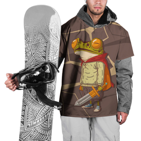 Накидка на куртку 3D с принтом ПрЫнц , 100% полиэстер |  | Тематика изображения на принте: frog | жаба | лягуха | лягушка | принц | прынц | смешное