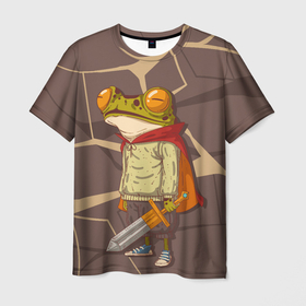 Мужская футболка 3D с принтом ПрЫнц в Тюмени, 100% полиэфир | прямой крой, круглый вырез горловины, длина до линии бедер | frog | жаба | лягуха | лягушка | принц | прынц | смешное