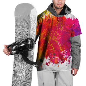 Накидка на куртку 3D с принтом Красочный BOOM в Тюмени, 100% полиэстер |  | брызги | взрыв | капли | краски | цвета