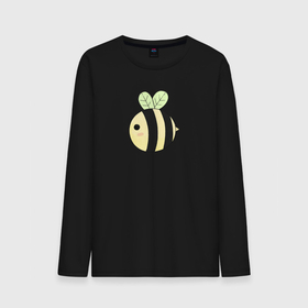 Мужской лонгслив хлопок с принтом Круглая пчелка минимализм в Кировске, 100% хлопок |  | bee | желто черная | круглая пчела | плеча | пчелка