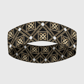 Повязка на голову 3D с принтом золотой орнамент на черном фоне в Тюмени,  |  | абстрактные | абстракция | геометрия | классика | классические | нейтральные | спокойные | узор | узоры