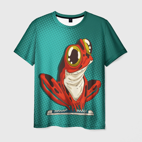 Мужская футболка 3D с принтом Странная красная лягушка в Кировске, 100% полиэфир | прямой крой, круглый вырез горловины, длина до линии бедер | frog | жаба | красная лягушка | лягуха | лягушка | странная