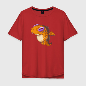 Мужская футболка хлопок Oversize с принтом Милейший дракончик , 100% хлопок | свободный крой, круглый ворот, “спинка” длиннее передней части | детский | динозавр | дракон | дракончик | милый | существо | хищник | чудовище
