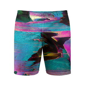 Мужские шорты спортивные с принтом Multicolored vanguard glitch в Белгороде,  |  | abstraction | color | fashion | glitch | vanguard | абстракция | авангард | глитч | мода | цвет