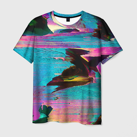 Мужская футболка 3D с принтом Multicolored vanguard glitch в Тюмени, 100% полиэфир | прямой крой, круглый вырез горловины, длина до линии бедер | abstraction | color | fashion | glitch | vanguard | абстракция | авангард | глитч | мода | цвет