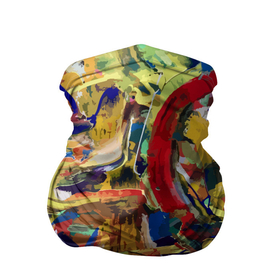 Бандана-труба 3D с принтом Смелые экспрессивные мазки краски в Новосибирске, 100% полиэстер, ткань с особыми свойствами — Activecool | плотность 150‒180 г/м2; хорошо тянется, но сохраняет форму | abstraction | color | expression | fashion | paint | smear | абстракция | авангард | краска | мазок | мода | цвет | экспрессия