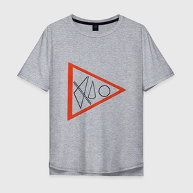Мужская футболка хлопок Oversize с принтом Фигуры геометрии в Кировске, 100% хлопок | свободный крой, круглый ворот, “спинка” длиннее передней части | круг | линии | призма | треугольник | фантазия