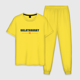 Мужская пижама хлопок с принтом Galatasaray FC Classic в Екатеринбурге, 100% хлопок | брюки и футболка прямого кроя, без карманов, на брюках мягкая резинка на поясе и по низу штанин
 | 
