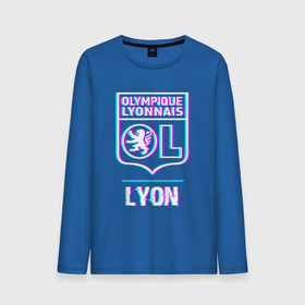 Мужской лонгслив хлопок с принтом Lyon FC в стиле Glitch в Белгороде, 100% хлопок |  | 