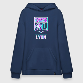 Худи SuperOversize хлопок с принтом Lyon FC в стиле Glitch в Белгороде, 70% хлопок, 30% полиэстер, мягкий начес внутри | карман-кенгуру, эластичная резинка на манжетах и по нижней кромке, двухслойный капюшон
 | 