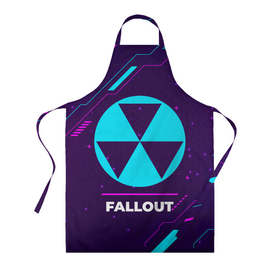 Фартук 3D с принтом Символ Fallout в неоновых цветах на темном фоне в Рязани, 100% полиэстер | общий размер — 65 х 85 см, ширина нагрудника — 26 см, горловина — 53 см, длина завязок — 54 см, общий обхват в поясе — 173 см. Принт на завязках и на горловине наносится с двух сторон, на основной части фартука — только с внешней стороны | fallout | logo | neon | игра | игры | краска | лого | логотип | неон | символ | фаллаут
