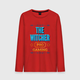 Мужской лонгслив хлопок с принтом Игра The Witcher PRO Gaming в Кировске, 100% хлопок |  | 