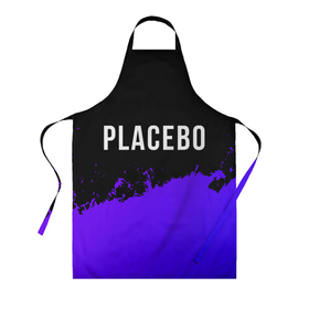 Фартук 3D с принтом Placebo Purple Grunge в Екатеринбурге, 100% полиэстер | общий размер — 65 х 85 см, ширина нагрудника — 26 см, горловина — 53 см, длина завязок — 54 см, общий обхват в поясе — 173 см. Принт на завязках и на горловине наносится с двух сторон, на основной части фартука — только с внешней стороны | 