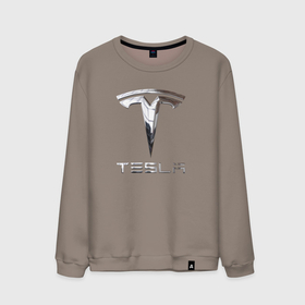 Мужской свитшот хлопок с принтом Tesla Logo | Тесла Логотип в Тюмени, 100% хлопок |  | Тематика изображения на принте: tesla | tesla logo | tesla motors | тесла | тесла моторс