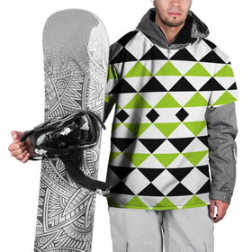 Накидка на куртку 3D с принтом Geometric shapes triangles треугольники в Екатеринбурге, 100% полиэстер |  | Тематика изображения на принте: geometric shapes | triangles | геометрический узор | зеленый | современный | треугольники | черный | черный и зеленый