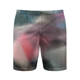 Мужские шорты спортивные с принтом Современный разноцветный абстрактный узор ,  |  | abstraction | fashion | grey | pink | абстрактный узор | разноцветный | розовый | серый | современный узор