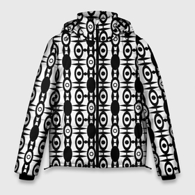Мужская зимняя куртка 3D с принтом Черно белый современный узор в Санкт-Петербурге, верх — 100% полиэстер; подкладка — 100% полиэстер; утеплитель — 100% полиэстер | длина ниже бедра, свободный силуэт Оверсайз. Есть воротник-стойка, отстегивающийся капюшон и ветрозащитная планка. 

Боковые карманы с листочкой на кнопках и внутренний карман на молнии. | Тематика изображения на принте: black | fashion | print | white | белый | современный узор | черно белый | черный