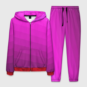 Мужской костюм 3D с принтом Розовый неоновый полосатый узор Pink neon в Петрозаводске, 100% полиэстер | Манжеты и пояс оформлены тканевой резинкой, двухслойный капюшон со шнурком для регулировки, карманы спереди | neon | pink | stripes | неоновый | полосатый | полосатый узор | розовый