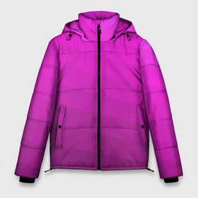 Мужская зимняя куртка 3D с принтом Розовый неоновый полосатый узор Pink neon в Петрозаводске, верх — 100% полиэстер; подкладка — 100% полиэстер; утеплитель — 100% полиэстер | длина ниже бедра, свободный силуэт Оверсайз. Есть воротник-стойка, отстегивающийся капюшон и ветрозащитная планка. 

Боковые карманы с листочкой на кнопках и внутренний карман на молнии. | neon | pink | stripes | неоновый | полосатый | полосатый узор | розовый