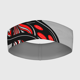 Повязка на голову 3D с принтом Красно чёрные дудлы в Новосибирске,  |  | абстракция | геометрический | геометрия | графический | дудлинг | дудлы | змеи | красно черный | ленты | узор | черви | червяки | черно белый