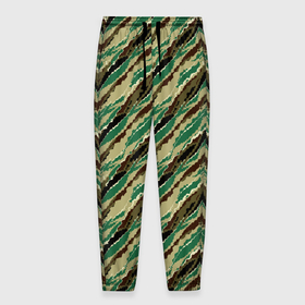 Мужские брюки 3D с принтом Абстрактный узор камуфляжной расцветки в Тюмени, 100% полиэстер | манжеты по низу, эластичный пояс регулируется шнурком, по бокам два кармана без застежек, внутренняя часть кармана из мелкой сетки | abstract | beige | black | camouflage | diagonal | green | hakki | lines | military | pattern | striped | stripes | swamp | абстрактный | бежевый | болотный | военный | диагональ | зеленый | камуфляжный | линии | маскировочный | полосатый | полосы