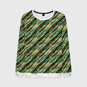 Мужской свитшот 3D с принтом Абстрактный узор камуфляжной расцветки в Кировске, 100% полиэстер с мягким внутренним слоем | круглый вырез горловины, мягкая резинка на манжетах и поясе, свободная посадка по фигуре | abstract | beige | black | camouflage | diagonal | green | hakki | lines | military | pattern | striped | stripes | swamp | абстрактный | бежевый | болотный | военный | диагональ | зеленый | камуфляжный | линии | маскировочный | полосатый | полосы