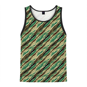 Мужская майка 3D с принтом Абстрактный узор камуфляжной расцветки в Курске, 100% полиэстер | круглая горловина, приталенный силуэт, длина до линии бедра. Пройма и горловина окантованы тонкой бейкой | abstract | beige | black | camouflage | diagonal | green | hakki | lines | military | pattern | striped | stripes | swamp | абстрактный | бежевый | болотный | военный | диагональ | зеленый | камуфляжный | линии | маскировочный | полосатый | полосы