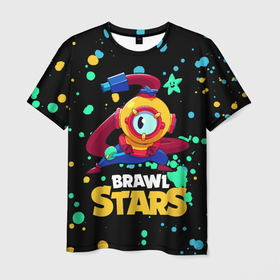 Мужская футболка 3D с принтом Otis Brawl Stars в Курске, 100% полиэфир | прямой крой, круглый вырез горловины, длина до линии бедер | brawl stars | faraotis | otis | otis brawl stars | бравл старс | отис | отис бравл старс | фараотис