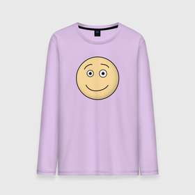 Мужской лонгслив хлопок с принтом улыбающийся смайлик из Дурак Онлайн в Тюмени, 100% хлопок |  | Тематика изображения на принте: игры | колобок | смайлик | эмодзи