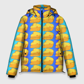 Мужская зимняя куртка 3D с принтом Сыр сыр сыр в Кировске, верх — 100% полиэстер; подкладка — 100% полиэстер; утеплитель — 100% полиэстер | длина ниже бедра, свободный силуэт Оверсайз. Есть воротник-стойка, отстегивающийся капюшон и ветрозащитная планка. 

Боковые карманы с листочкой на кнопках и внутренний карман на молнии. | Тематика изображения на принте: желтый | много сыра | много сыров | сыр | сырок | сыры