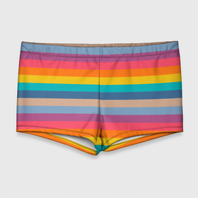 Мужские купальные плавки 3D с принтом Яркая Радуга   Живи Ярче , Полиэстер 85%, Спандекс 15% |  | color | rainbow | полосы | радуга | цветные полосы