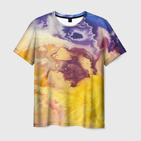 Мужская футболка 3D с принтом Тайфун Красок в Белгороде, 100% полиэфир | прямой крой, круглый вырез горловины, длина до линии бедер | abstraction | acrylic | art | paint | painting | spots | typhoon | абстракция | акриловая | живопись | искусство | краска | пятна | тайфун