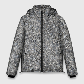 Мужская зимняя куртка 3D с принтом Фольга мелкая в Тюмени, верх — 100% полиэстер; подкладка — 100% полиэстер; утеплитель — 100% полиэстер | длина ниже бедра, свободный силуэт Оверсайз. Есть воротник-стойка, отстегивающийся капюшон и ветрозащитная планка. 

Боковые карманы с листочкой на кнопках и внутренний карман на молнии. | Тематика изображения на принте: foil | алюминий | металл | мятая фольга | фольга