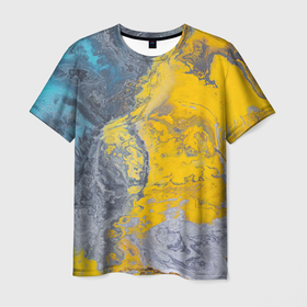 Мужская футболка 3D с принтом Извержение Красок в Белгороде, 100% полиэфир | прямой крой, круглый вырез горловины, длина до линии бедер | abstraction | acrylic | art | eruption | paint | painting | spots | абстракция | акриловая | живопись | извержение | искусство | краска | пятна