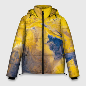 Мужская зимняя куртка 3D с принтом Пожар Красок в Новосибирске, верх — 100% полиэстер; подкладка — 100% полиэстер; утеплитель — 100% полиэстер | длина ниже бедра, свободный силуэт Оверсайз. Есть воротник-стойка, отстегивающийся капюшон и ветрозащитная планка. 

Боковые карманы с листочкой на кнопках и внутренний карман на молнии. | Тематика изображения на принте: abstraction | acrylic | art | fire | paint | painting | spots | абстракция | акриловая | живопись | искусство | краска | пожар | пятна