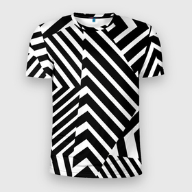 Мужская футболка 3D Slim с принтом Минималистический геометрический паттерн в Новосибирске, 100% полиэстер с улучшенными характеристиками | приталенный силуэт, круглая горловина, широкие плечи, сужается к линии бедра | abstraction | fashion | geometry | minimalism | pattern | абстракция | геометрия | минимализм | мода | паттерн