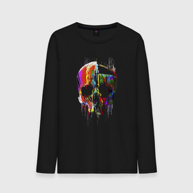 Мужской лонгслив хлопок с принтом Vanguard skull   Impressionism в Тюмени, 100% хлопок |  | color | fashion | impressionism | neon | skull | vanguard | авангард | импрессионизм | мода | неон | цвет | череп