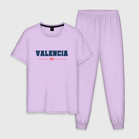 Мужская пижама хлопок с принтом Valencia FC Classic в Кировске, 100% хлопок | брюки и футболка прямого кроя, без карманов, на брюках мягкая резинка на поясе и по низу штанин
 | Тематика изображения на принте: 