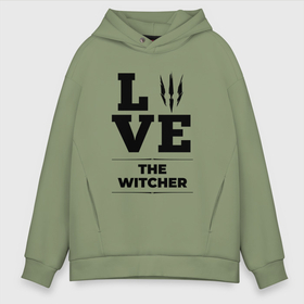 Мужское худи Oversize хлопок с принтом The Witcher Love Classic в Екатеринбурге, френч-терри — 70% хлопок, 30% полиэстер. Мягкий теплый начес внутри —100% хлопок | боковые карманы, эластичные манжеты и нижняя кромка, капюшон на магнитной кнопке | Тематика изображения на принте: 