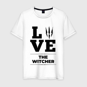 Мужская футболка хлопок с принтом The Witcher Love Classic в Екатеринбурге, 100% хлопок | прямой крой, круглый вырез горловины, длина до линии бедер, слегка спущенное плечо. | 