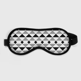 Маска для сна 3D с принтом Черно белый геометрический узор треугольники в Тюмени, внешний слой — 100% полиэфир, внутренний слой — 100% хлопок, между ними — поролон |  | geometric pattern | geometric shapes | геометрические фигуры | геометрический узор | треугольники | черно белый