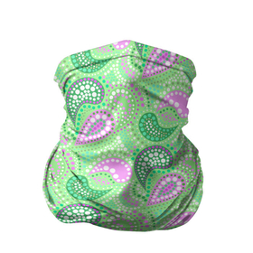 Бандана-труба 3D с принтом Turkish cucumber green background в Кировске, 100% полиэстер, ткань с особыми свойствами — Activecool | плотность 150‒180 г/м2; хорошо тянется, но сохраняет форму | green background | turkish cucumber | в горошек | зеленый | зеленый узор | розовый и зеленый | турецкие огурцы